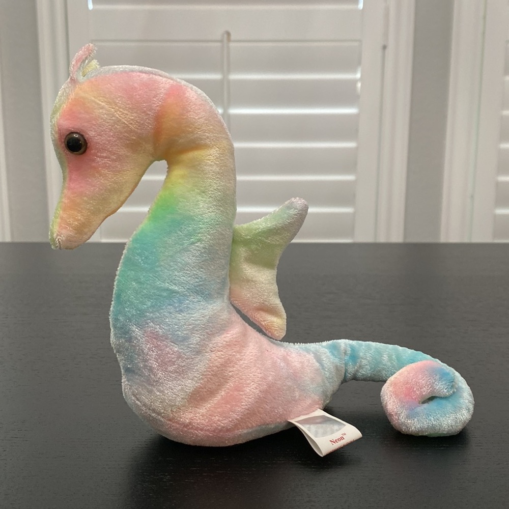 TY Beanie Baby “Neon” the Rainbow Seahorse - 1999 - Picture 5 of 6